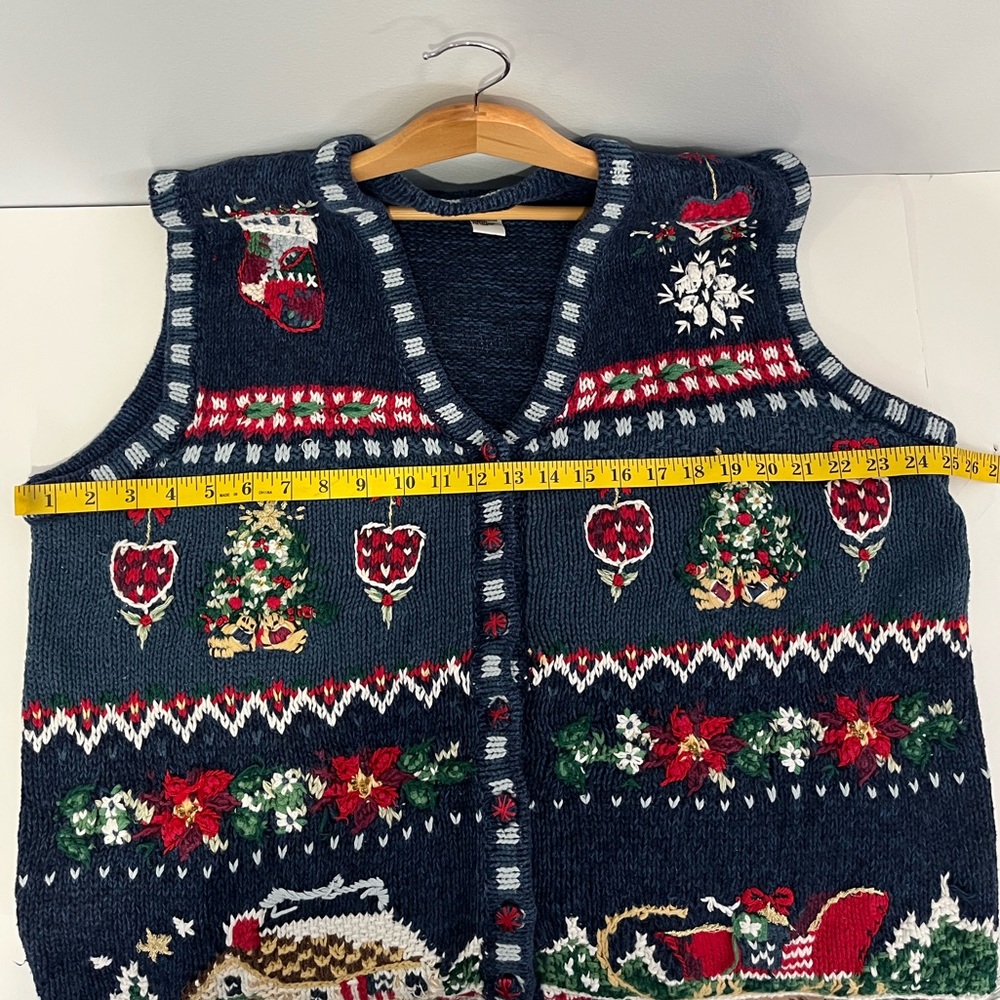 Tiara Festive Blue Sweater Vest - Picture 10 of 11